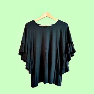 Free People Black Blouse